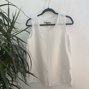 NWOT Flax White Linen Tank